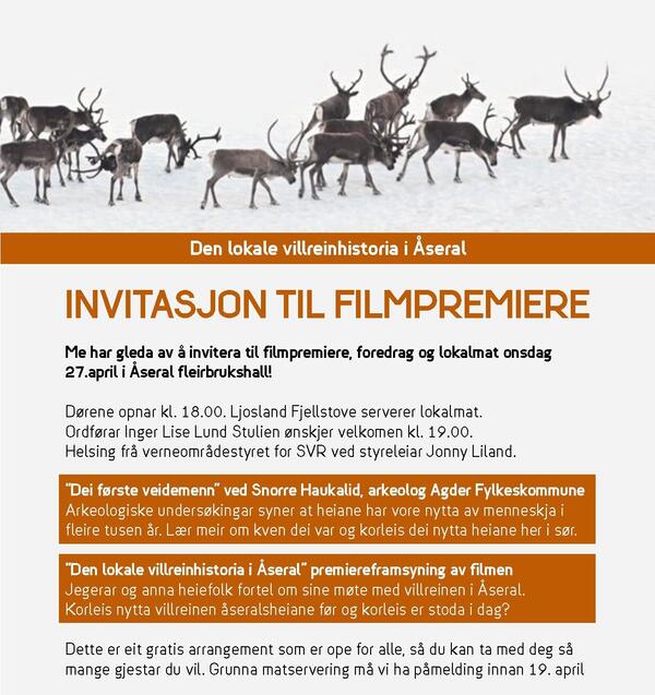 Invitasjon SVR premiere uten sign
