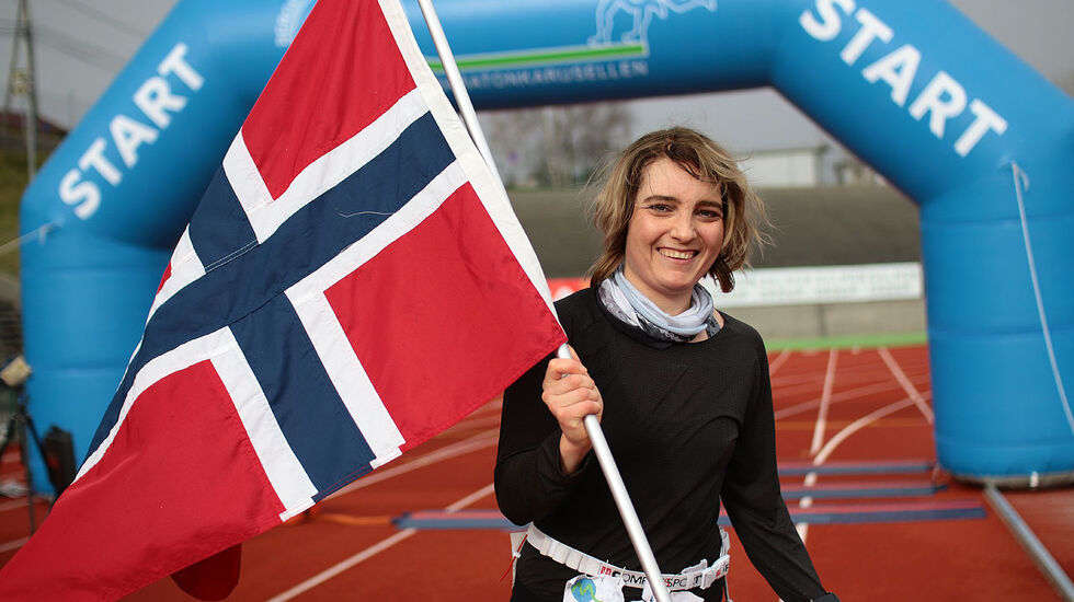 Ingrid Lid kan nå kalle seg norgesmester på 100 km. (Alle foto: Arne Dag Myking)