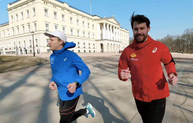Kondis har blitt med Eirik Tanberg og Simen Wifstad på et løpende intervju rundt løypa i Sentrumsløpet.