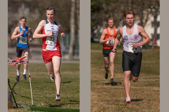 Magnus Øyen og Vegard Warnes vant klassene G15 og G17 i terreng-NM, kort løype.  (Foto: Roger Midtstraum)
