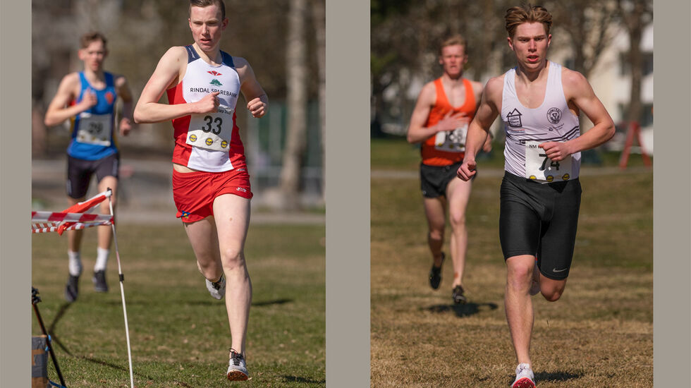 Magnus Øyen og Vegard Warnes vant klassene G15 og G17 i terreng-NM, kort løype.  (Foto: Roger Midtstraum)