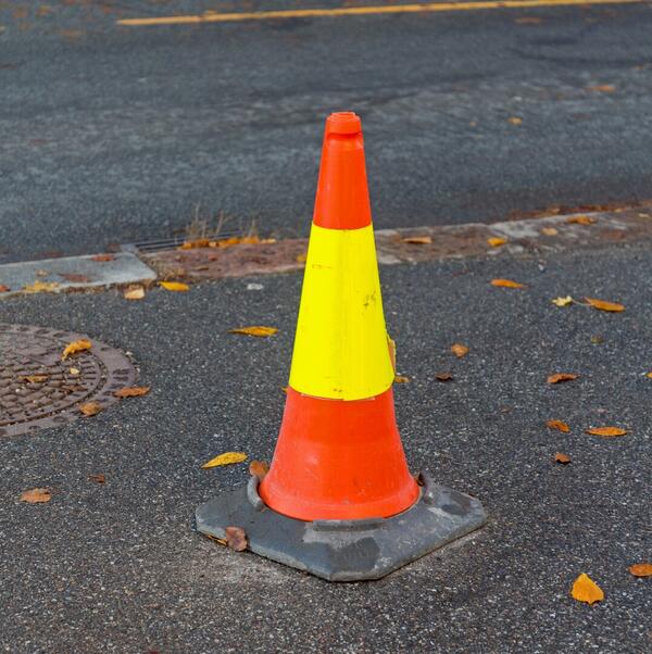 Fluorescent Traffic Cone