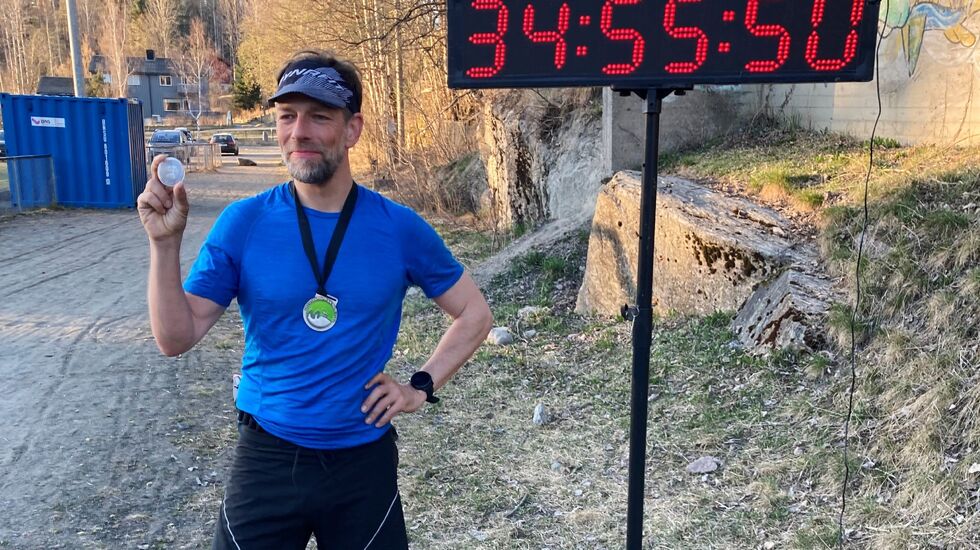 Harald Bjerke fra Romerike Ultraløperklubb vant Østmarka Backyard Ultra - Last Man Standing. (Foto: Jon Asphjell)