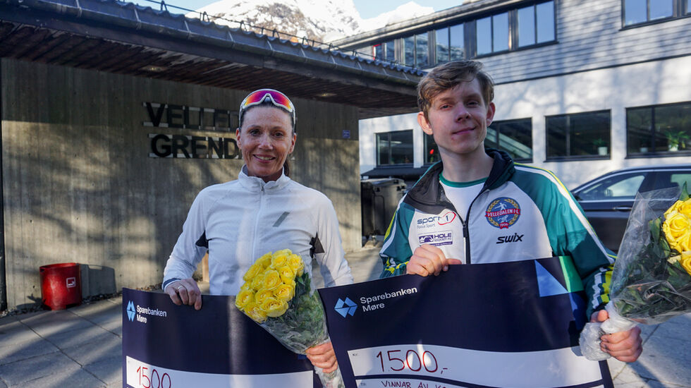 Andreas Mosby Nakken og Kari-Anne Tryggestad Ryste vant Konradløpet. Foto: Martin Hauge-Nilsen