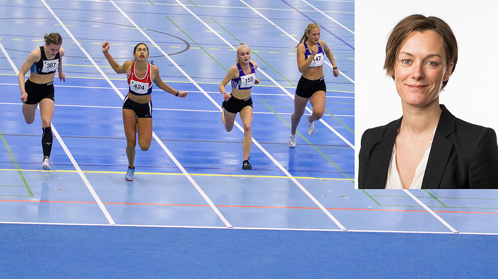 Det kan fremover bli flere ungdommer som kan få mulighet til å trene i innendørs friidrettshall, lover kultur- og likestillingsminister Anette Trettebergstuen. (Foto: Arne Dag Myking / Stortinget)