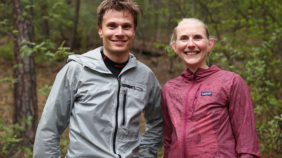 Vinnerne av årets Ryeløpet. Jostein Gjevre og Astrid Brathaug Sørset. (Foto: Tom-Arild Hansen)
