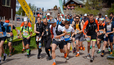 Start 50 km i Ecotrail Oslo 2022.