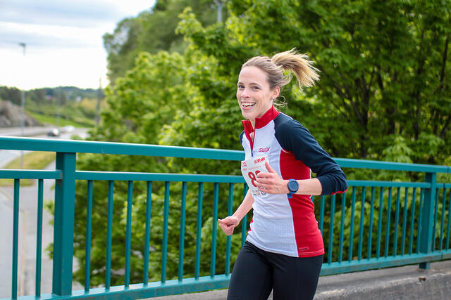 Marte Aulin er en erfaren deltaker i sommer- og vinterkarusellene. Denne gangen vant hun 10 kilometer. (Alle foto: Arne Dag Myking)