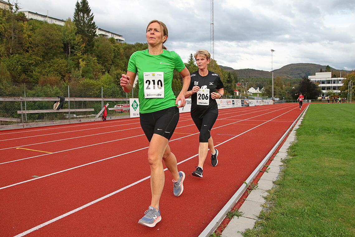 Marit Brakvatne	Mjelde og Sølvi M Revheim fikk testet formen på 3000 meter i Osterøytrearen i fjor. (Foto: Arne Dag Myking)