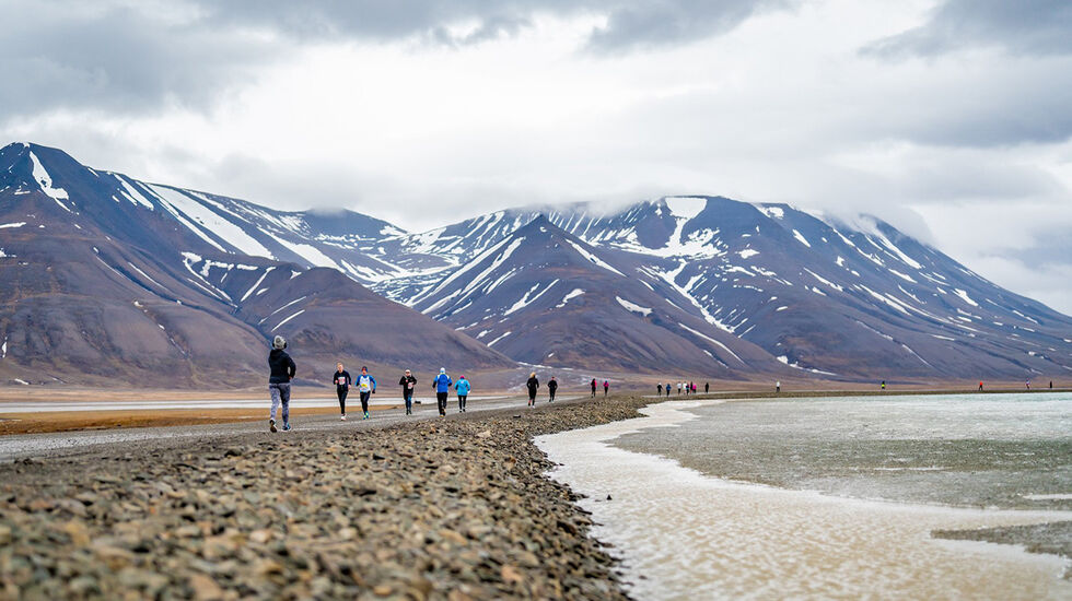 Spitsbergen Marathon ble lørdag arrangert med totalt 505 fullførende deltakere. (Foto: Svein Rune Kjøllesdal)
