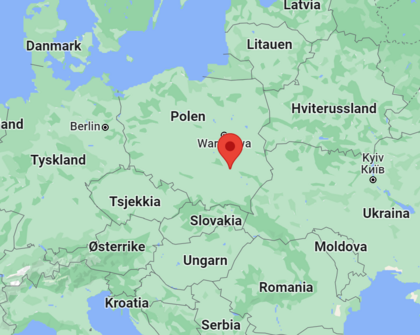 Kart over midt- og austeuropa.