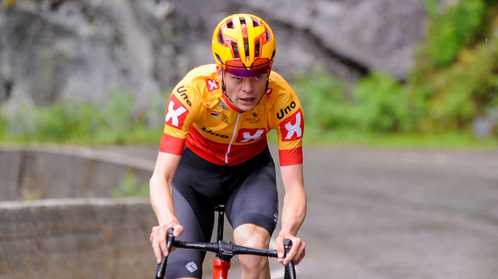 Ådne Holter fra UNO-X Pro Cycling Team var helt suveren i sykkelkonkurransen, og han satte ny løyperekord. (Alle foto: Arne Dag Myking)