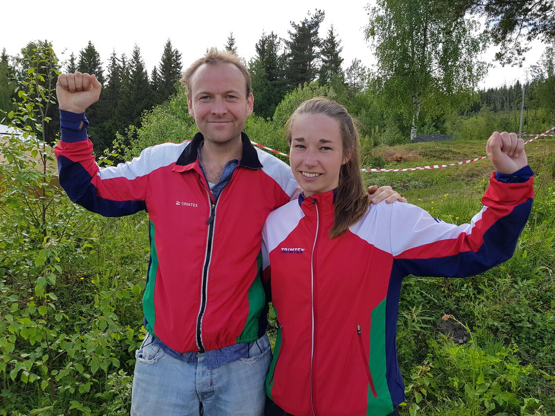 Ove Haugereid og Heidi Therese Wiest ble årets H/D21-kretsmestere på mellomdistansen i Innlandet. (Foto: Stein Arne Negård)