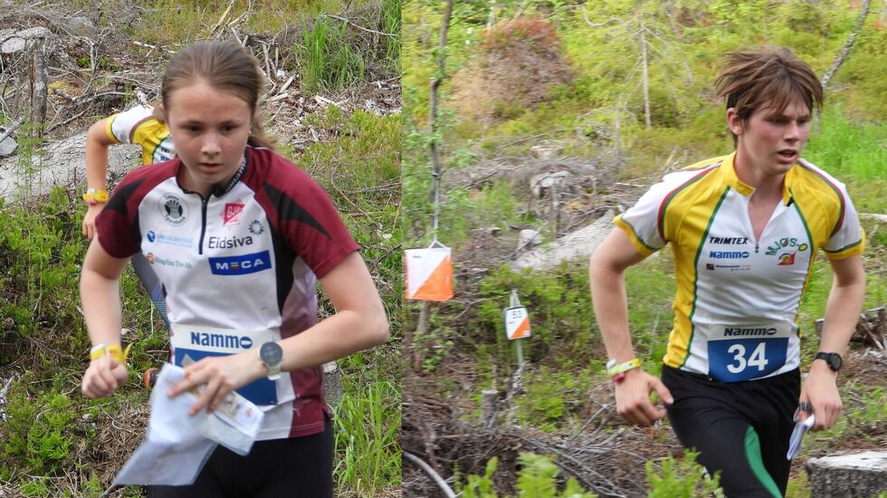 Kveldens vinnere i de eldste klassene, D/H17-20: Marie Kravdal og Ole Gunnar Kleppa Madslien.