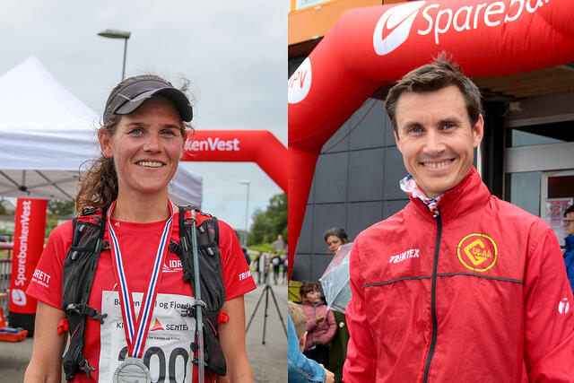 Kristina Fjelltveit Blindheim og Espen Kristiansen var beste kvinne og mann fra Fløyen til Knarvik. (Alle foto: Arne Dag Myking)