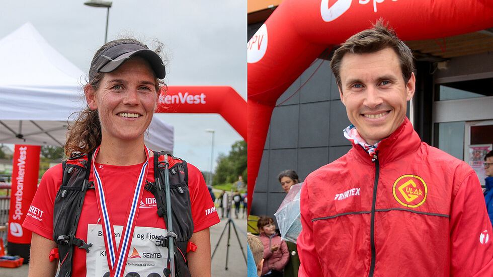 Kristina Fjelltveit Blindheim og Espen Kristiansen var beste kvinne og mann fra Fløyen til Knarvik. (Alle foto: Arne Dag Myking)
