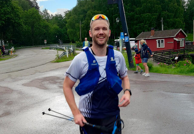 Rikard Tollefsen startet tøft og fullførte tøft. (Foto: Vestfold Historic Ultra Trail)