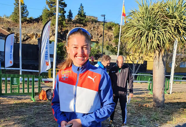 Ida Waldal fra Hommelvik hadde en stor dag da hun ble europamester i motbakkeløp for juniorer. (Foto: Norwegian Mountainrunning)