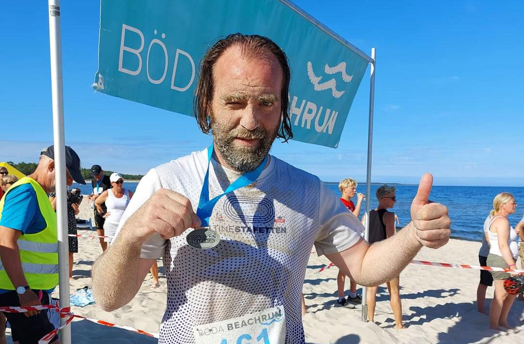 Jan Billy Aas' sommerturne i Sverige ble startet med Böda Beach Run. (Foto: privat)