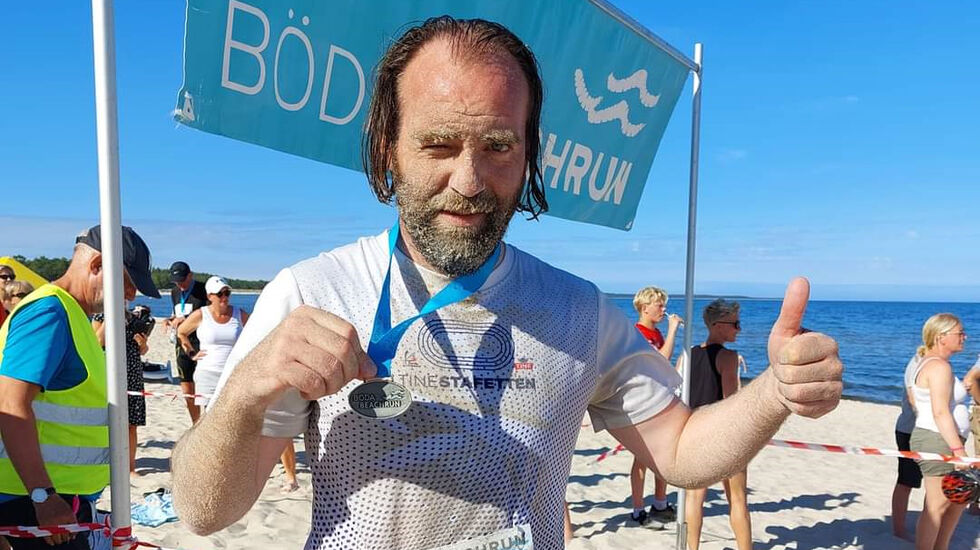 Jan Billy Aas' sommerturne i Sverige ble startet med Böda Beach Run. (Foto: privat)