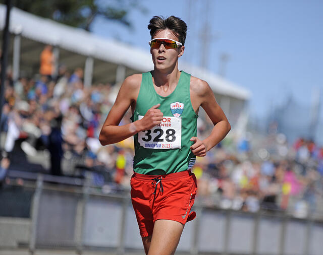 August Da Silva Sveen toppet i dag et godt mesterskap med en fin seier på 5000 meter. (Foto: Arne Dag Myking).