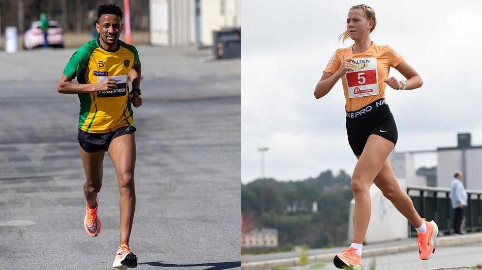 Senay Fissehatsion og Camilla Bønøgård ble beste norske løpere i Strømstadmilen. (Arkivfoto: Samuel Hafsahl og Bjørn Johannessen)