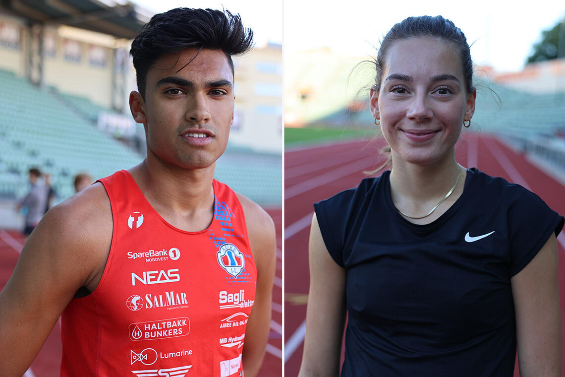 Kristoffer Sagli og Sara Busic vant 1500 meter på Bislett onsdag kveld. (Foto: Tom-Arild Hansen)