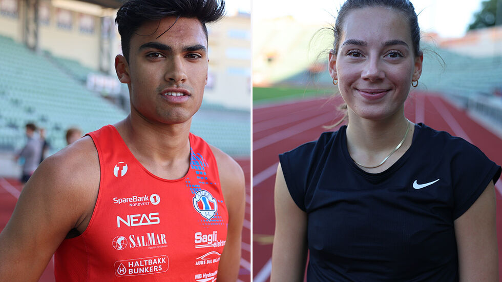 Kristoffer Sagli og Sara Busic vant 1500 meter på Bislett onsdag kveld. (Foto: Tom-Arild Hansen)
