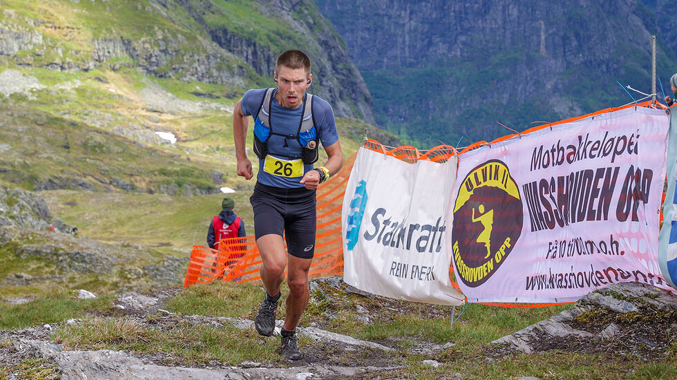 Geir Steig var i dag løpets raskeste deltaker. Det ble levert flere sterke prestasjoner i noe krevende forhold opp Kvasshovden. (Foto: Arne Dag Myking)