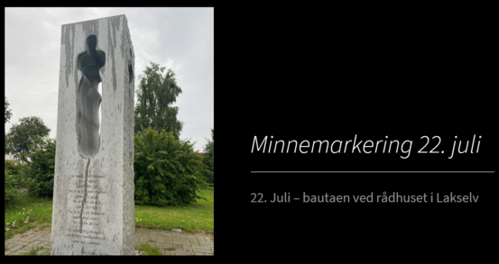 Bilde av minnebauta for tragedien 22. juli
