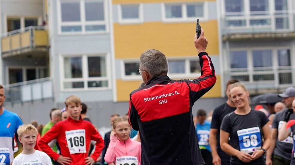 Klare for startskuddet! Foto: Hadsel Maraton