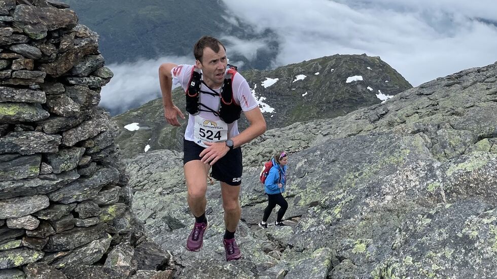 Vinner av herreklassen  Stian Angermund, IL Varegg. Foto: Christian Prestegård