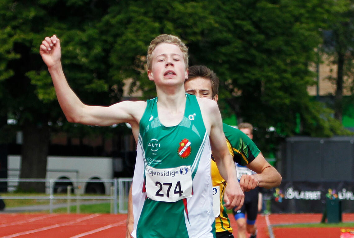 Håkon Moe Berg vant UM-gullet på 3000 m i 16-årsklassen. (Foto: Vestpress)