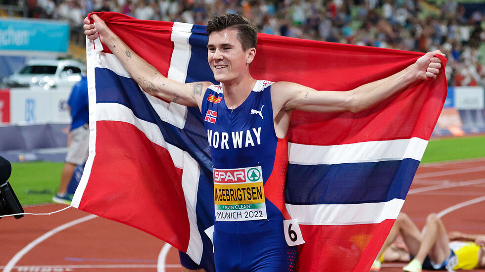 Tøft program: Mandag løp Jakob forsøk på 1500 m, tirsdag løp han finale på 5000 m og torsdag er det finale på 1500 m. (Foto: Arne Dag Myking)