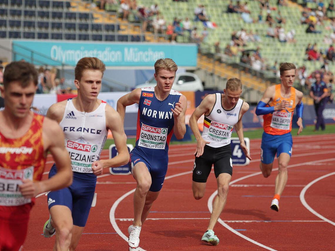EM-debut: Tobias Grønstad har allerede vunnet NM senior to ganger på 800 m, men et EM er likevel noe helt annet. (Foto: Arne Dag Myking)