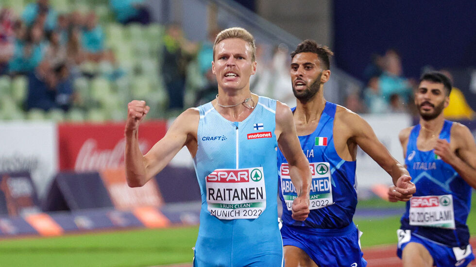 Det ble en finsk europamester på 3000 meter hinder, han heter Topi Raitanen. Han ble etterfulgt av to italienere. (Alle foto: Arne Dag Myking)