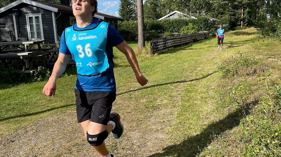 Peter Kørra tar ut det siste i det forrige løpet på Velta i Åsnes (Foto: Gunn Helen Kjemsmo)