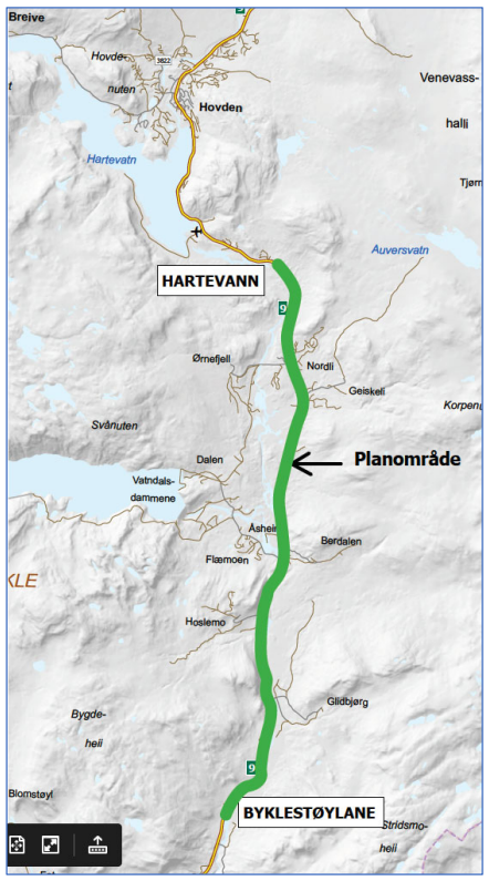 R9 Byklestøylane-Hartevann planområde - Bilde