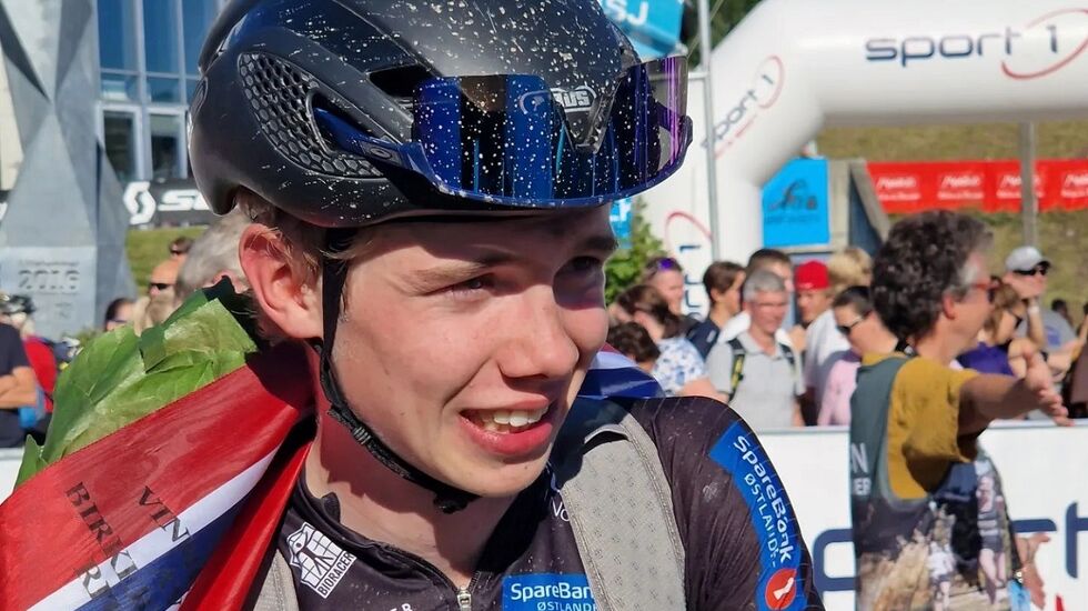 Junioren Jørgen Nordhagen fra Lillehammer CK kjører både tempoen og fellesstarten i Australia. Her etter seieren i Birkebeinerrittet forrige helg. (Foto fra Birkens facebookside)