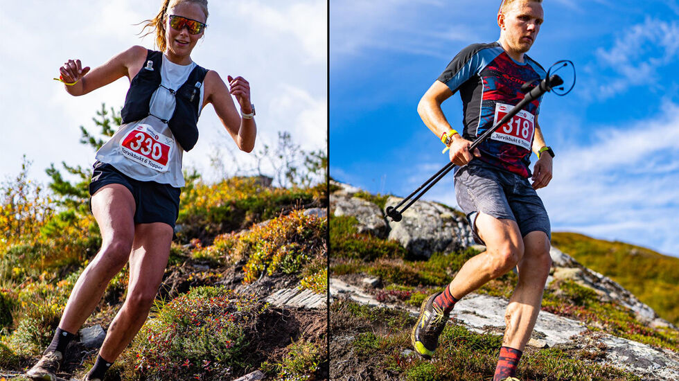 Johanna Åstrøm og Hans-Inge Klette vant Torvikbukt 6 topper. (Foto: Robert Veiset)