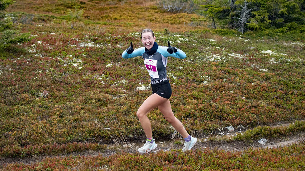 Vinner i 13 km terrengløp under Trysilrypa ble Liv Tone Heramb fra Risberget IL. (Foto: Ola Matsson)