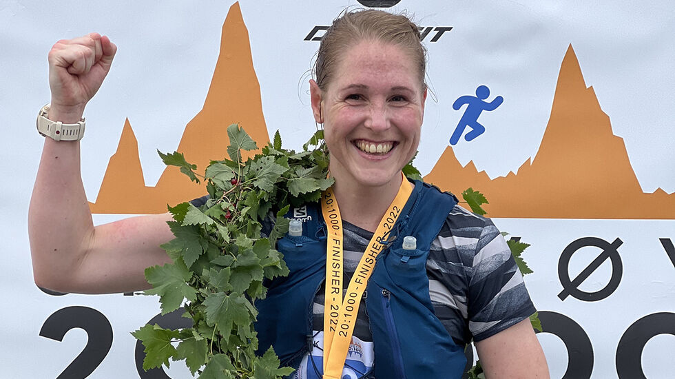 Hanne Ellingsen kunne juble for både seier og løyperekord i 20:1000 Skjervøy. (Foto: arrangøren)