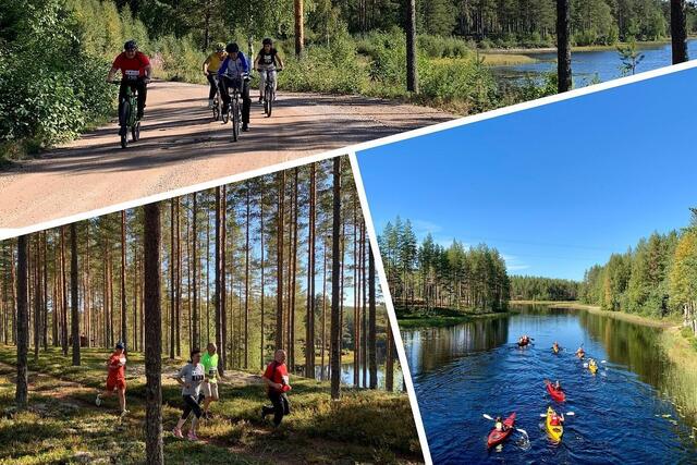 På lørdag er det endelig klart for premieren for den unike Kynna Triatlon i et fantastisk område både for padling, sykling og løping. (Foto fra Opplev Kynnas facebookside)