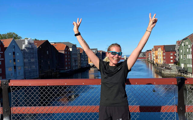 Anne Woldmo er trønder, og også når hun er på heimlige trakter, gleder hun seg over at hun kan dra ut på løpeturer. (Foto: Sol Hagen)