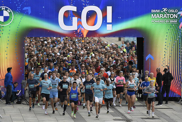 Årets deltakertall for Oslo Maraton var ca. 70 prosent av tallet for 2019. (Foto: Bjørn Johannessen)