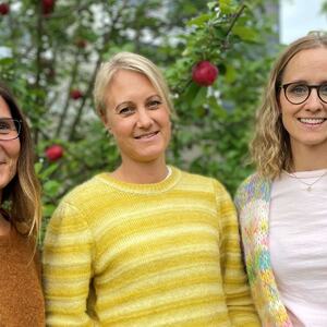Tordis Lande, Marianne Gustavsson og Tone Fredriksen Tenden er kursholderne. Foto: Melhus kommune/Marthe Eid