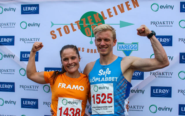 Emma Julie Dyrhovden og Joel Dyrhovden ble årets vinnere av Stoltzekleiven Opp. (Alle foto: Arne Dag Myking)