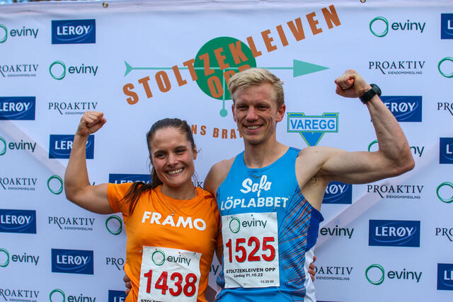 Emma Julie Dyrhovden og Joel Dyrhovden ble årets vinnere av Stoltzekleiven Opp. (Alle foto: Arne Dag Myking)