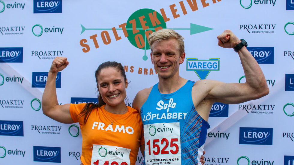 Emma Julie Dyrhovden og Joel Dyrhovden ble årets vinnere av Stoltzekleiven Opp. (Alle foto: Arne Dag Myking)
