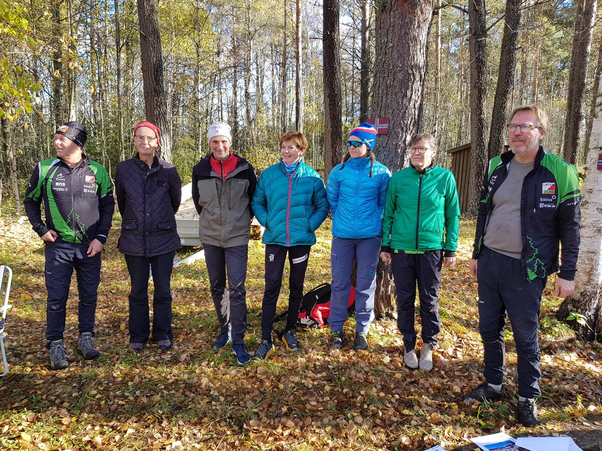 Klassevinnere Ole Hans Øie Thorbjørn Ødegård Andreas Huber Kjerti Rønning Evine Westli Andersen Lis Dæhli og arrangør Arvid Bratlie